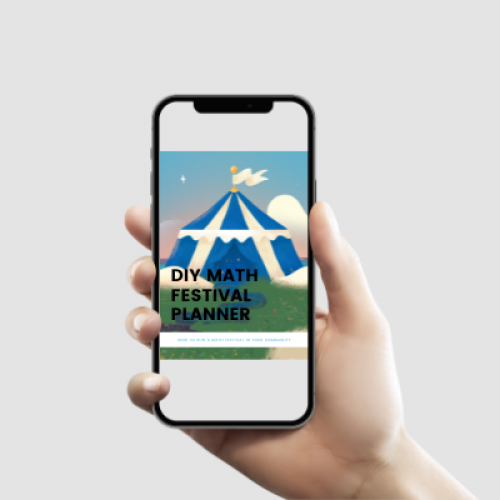DIY math festival planner on phone